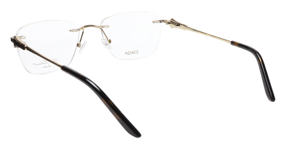 Paul Vosheront Tapered Square Gold & Ebony Acetate Optical Frame 52-18-135 37