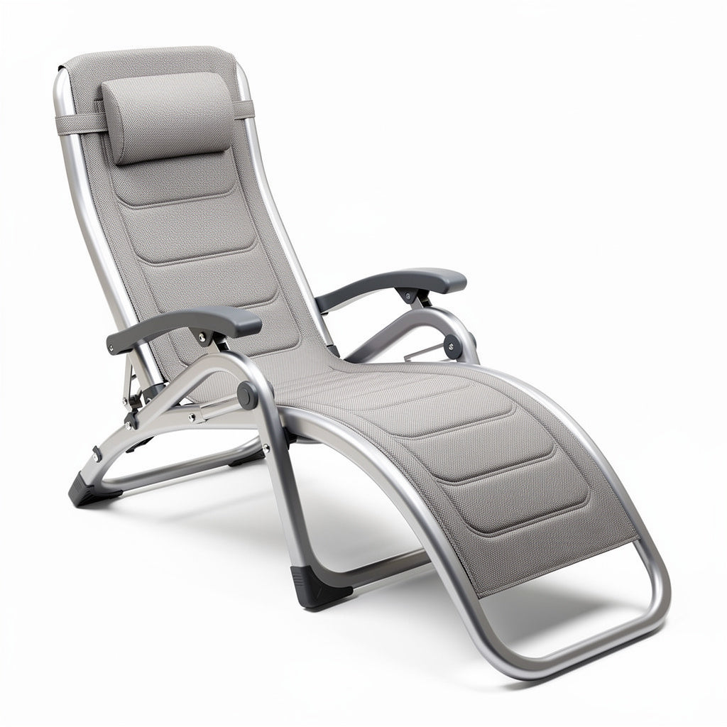 Sillón Recling Ajustable con Estructura de Aluminio y Tapicería Confortable