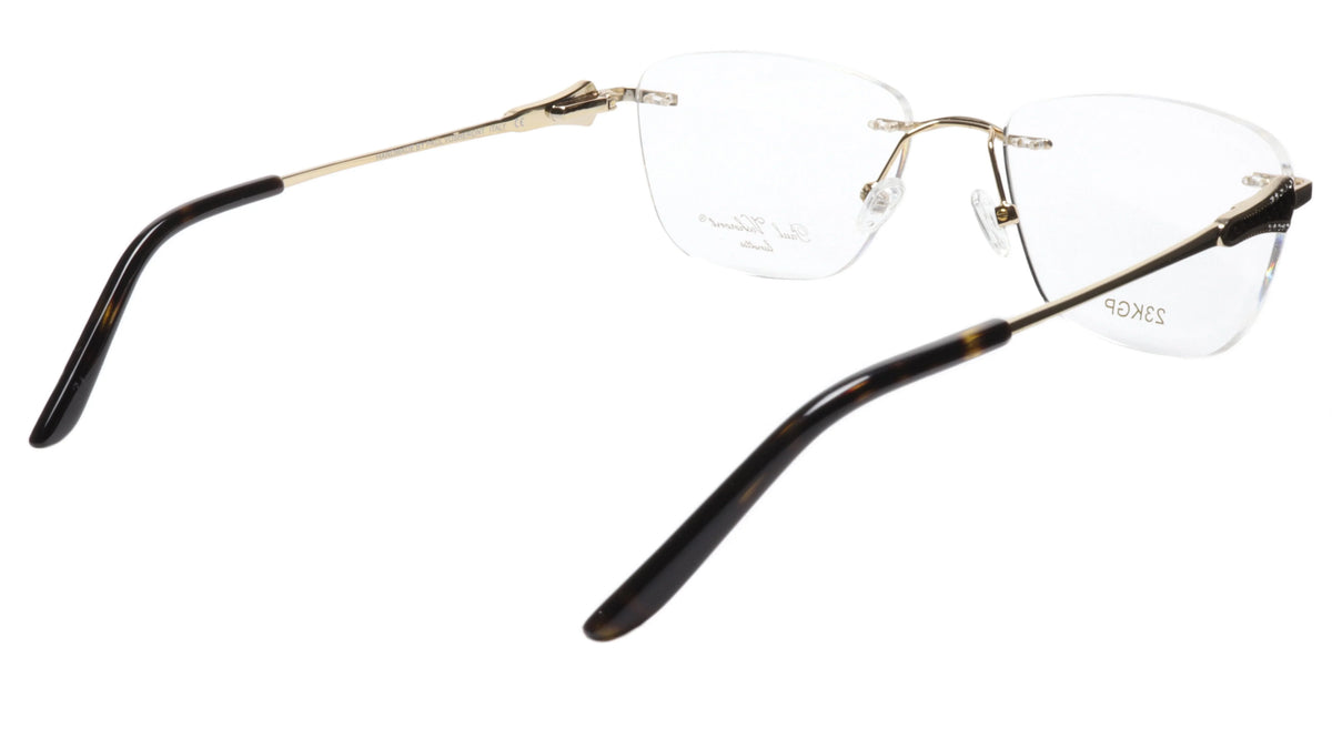 Paul Vosheront Tapered Square Gold & Ebony Acetate Optical Frame 52-18-135 37