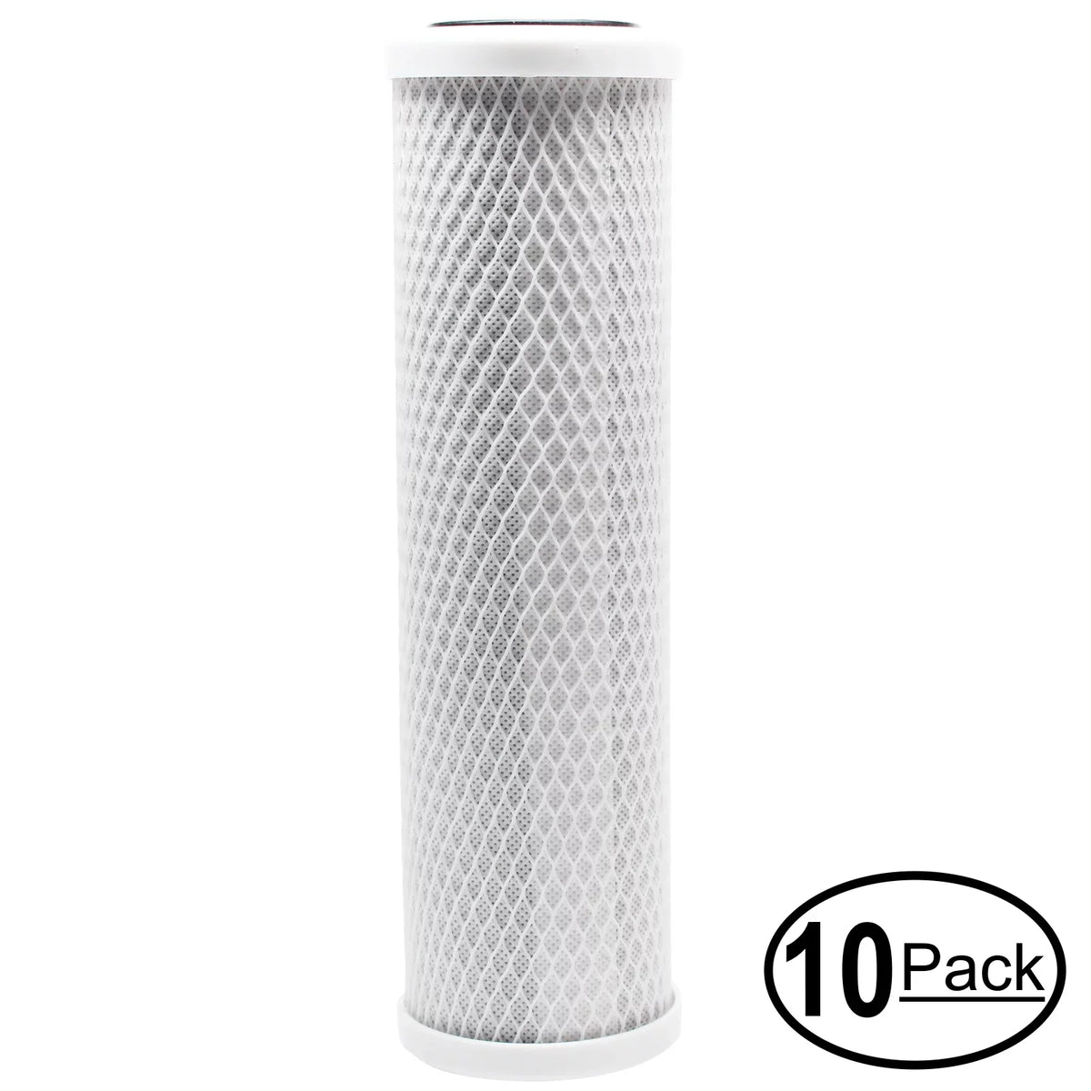 10-Pack Gentlemen for Marine Depot MD9111 Activated Carbon Block Filter - Universal 10 inch Filter for Marine Depot KleanWater Basic RO System - Denali Pure Brand