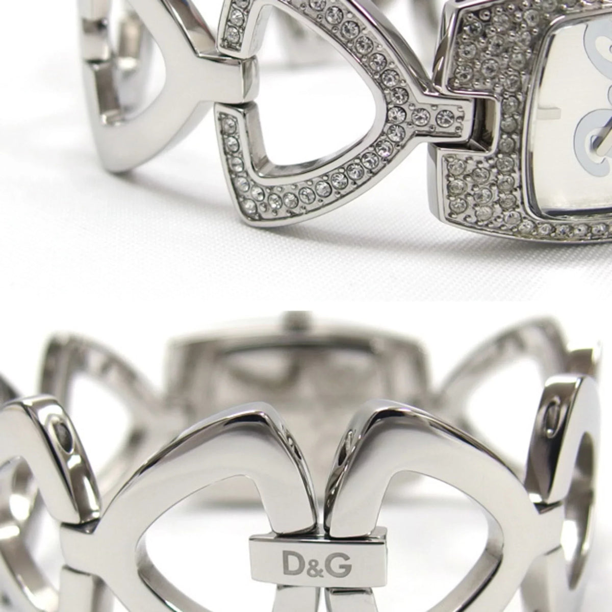 Pre-Owned D&G Ladies Watch Crystal Silver Display (Fair)