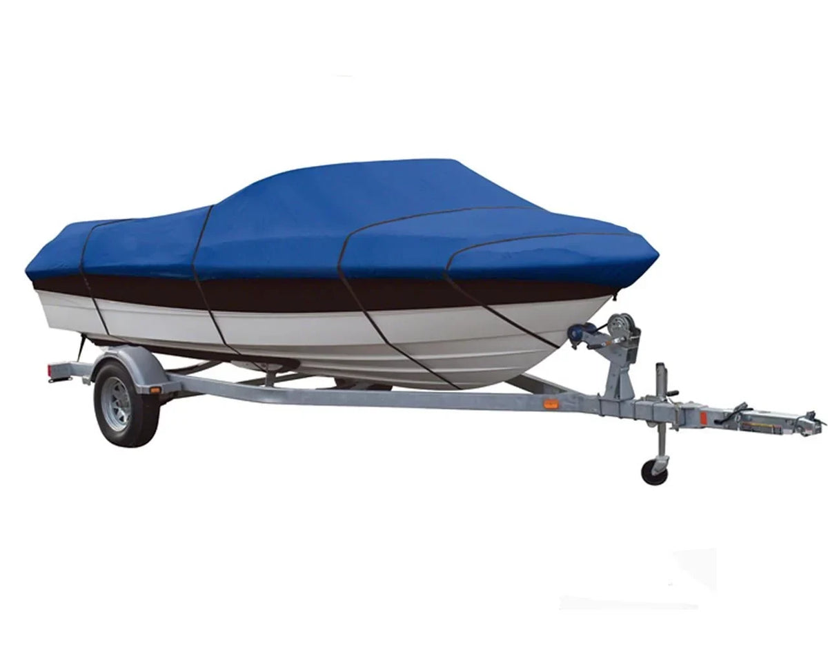 BLUE, GREAT QUALITY BOAT COVER Compatible for LUND MIRADO 16 ALL YEARS