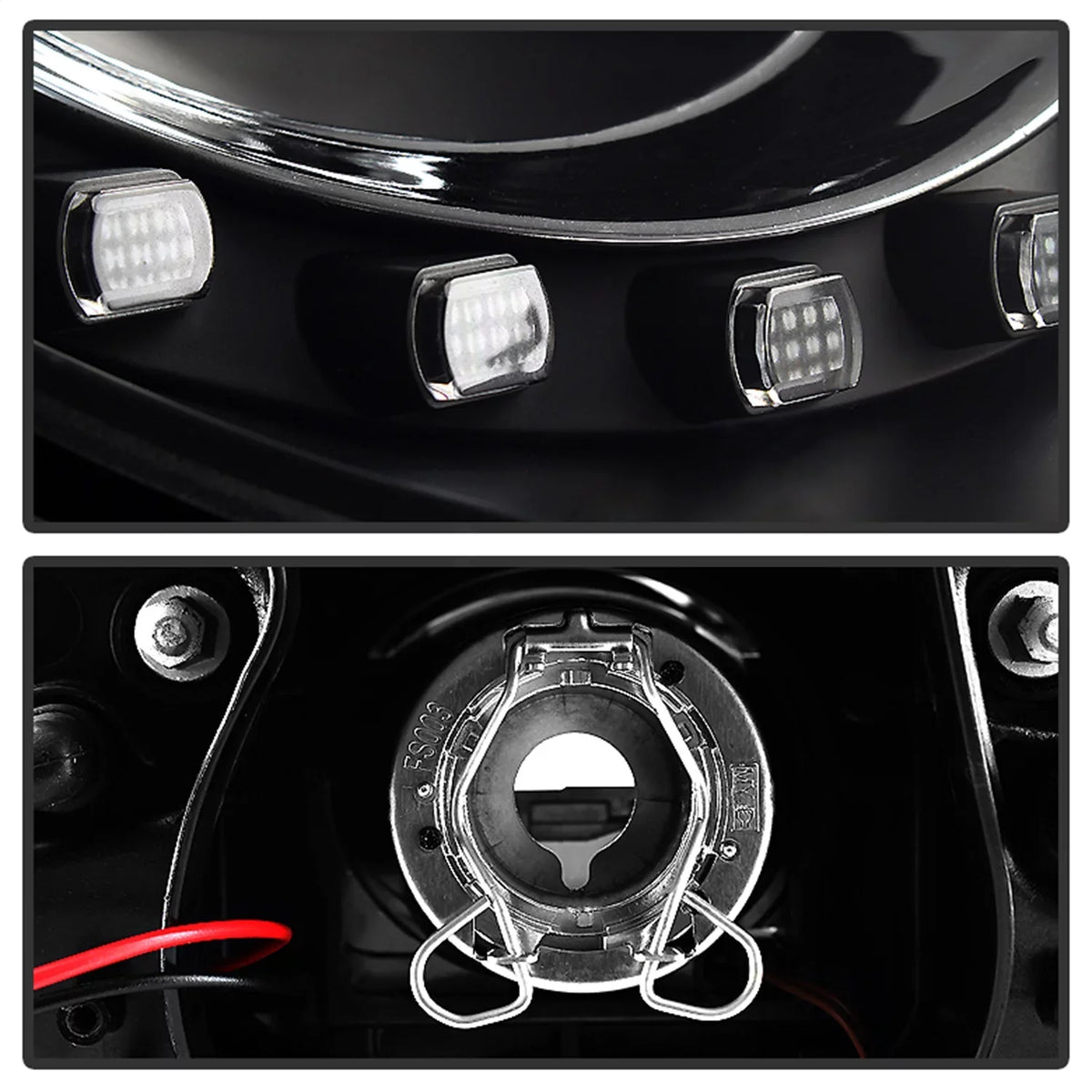 Spyder Volkswagen Beetle 06-10 Projector Headlights - DRL LED - Ebony