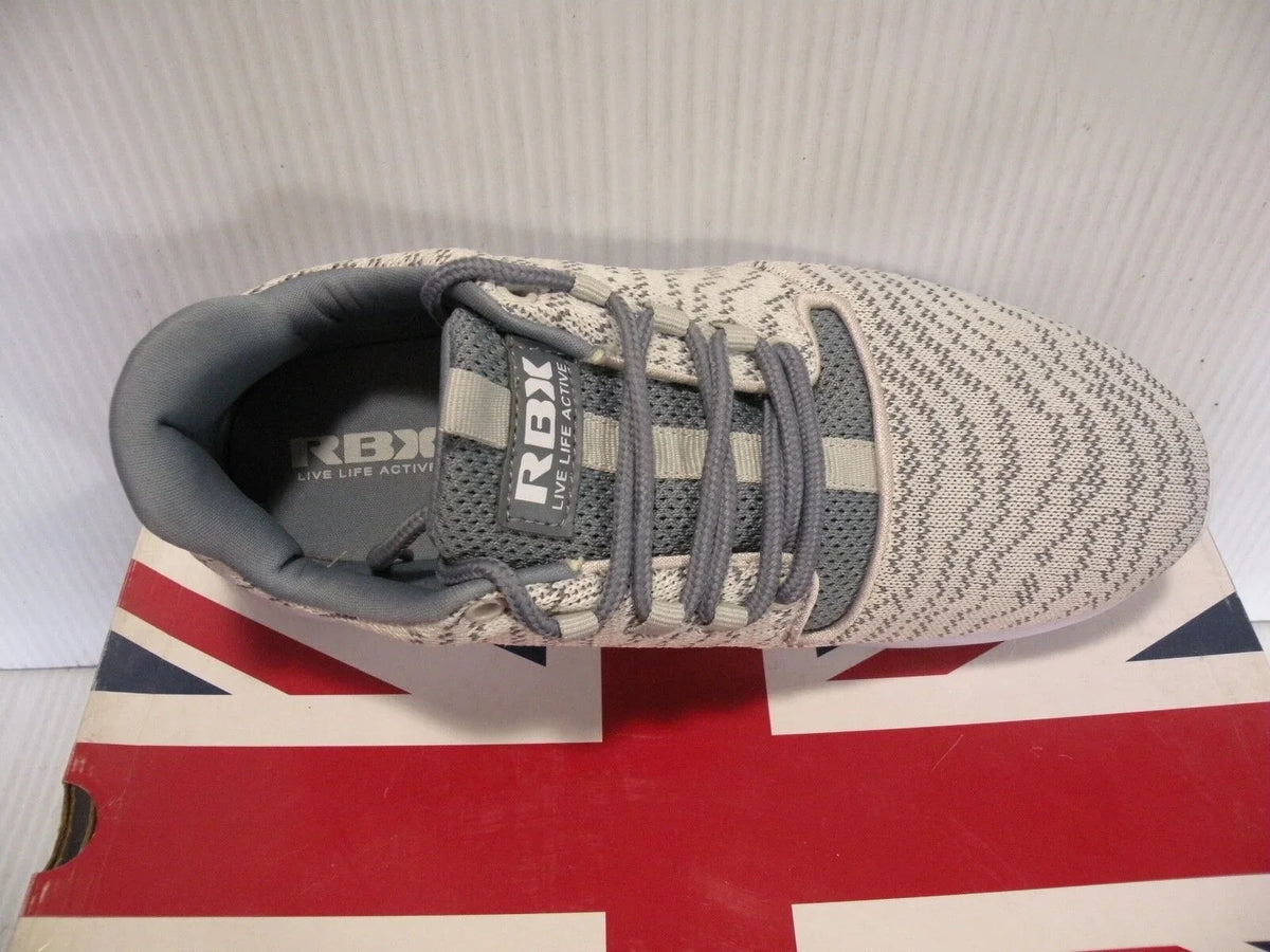 RBX RAYNA-ZK RUNNING TRAINERS SPORTS SNEAKER People SHOES GREY/BEIGE SIZE 10 NEW