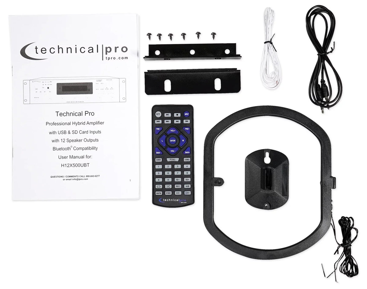 6000w 6) Zone, Home Theater Bluetooth Receiver+(12) Dark 6.5" Ceiling Speakers